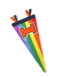 Illinois Rainbow Pride Pennant Patch