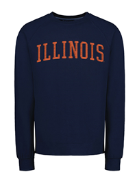 Image of ILLINOIS VINTAGE EMBROIDERY CREWNECK -  navy