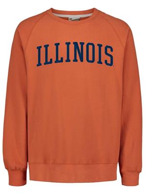 Image of ILLINOIS VINTAGE EMBROIDERY CREWNECK -  orange