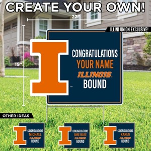 Illinois Bound Custom Lawn Sign--Drop Ship - main view