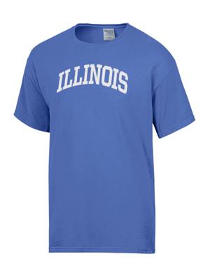Image of ILLINOIS FASHION ARCH COMFORT WASH T-SHIRT -  blue