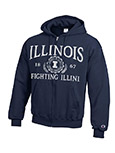 Illinois Seal Powerblend Full Zip Hoodie