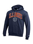 Image of Illinois Distressed Seal Powerblend Hoodie