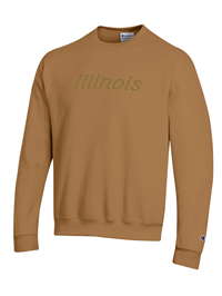 Image of ILLINOIS 3D EMBROIDERED CREWNECK SWEATSHIRT -  brown