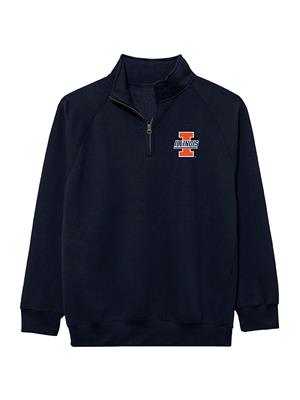 Image of ILLINOIS VAULT LOGO 1/4 ZIP SWEATSHIRT -  navy