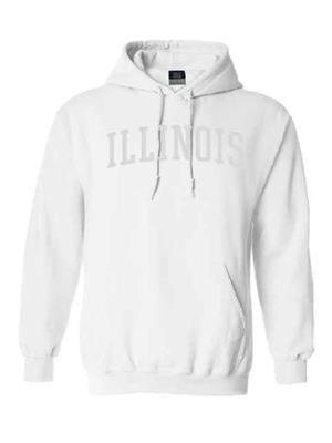 Image of ILLINOIS ARCH TONAL EMBROIDERY PRO-WEAVE HOOD -  white