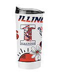 Illinois Campus Icons Powder Coat Tumbler