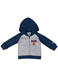 Image of Illinois Block I Infant Stadium Raglan Full Zip Sweatshirt