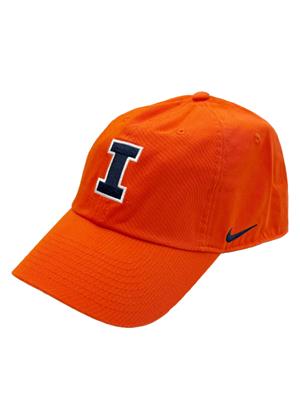 Image of ILLINOIS BLOCK I NIKE CLUB UNSTRUCTURED CAP -  orange