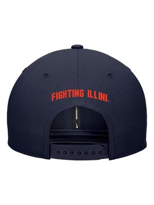 Image of ILLINOIS NIKE PRO FLAT BILL SNAPBACK CAP -  1