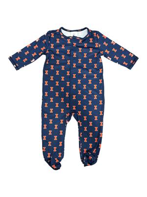 Image of ILLINOIS INFANTS ONESIE -  navy