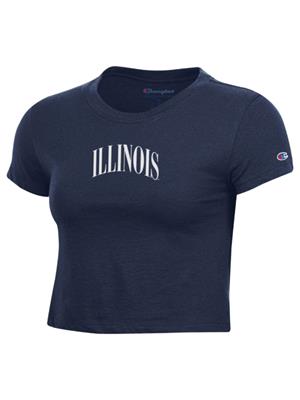 Image of ILLINOIS ARCH WOMENS CORE BABY T-SHIRT -  navy