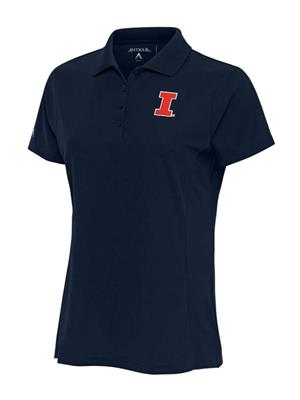 Image of ILLINOIS BLOCK I WOMEN’S LEGACY PIQUE POLO -  navy