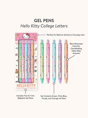 Image of HELLO KITTY COLLEGE LETTERS GEL PEN SET -  1