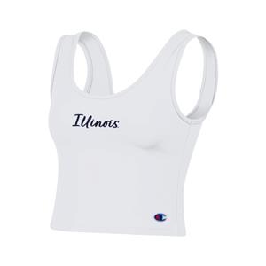 Image of ILLINOIS WOMENS BASKETBALL FAN SCOOP NECK TANK TOP -  white