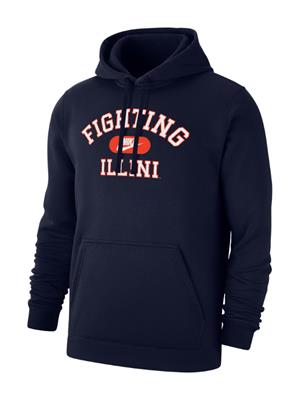 Image of ILLINOIS FIGHTING ILLINI CLUB FLEECE HOODIE -  navy
