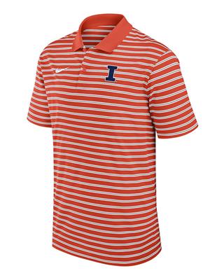 Image of ILLINOIS EMBROIDERED BLOCK I VICTORY STRIPE POLO -  orange