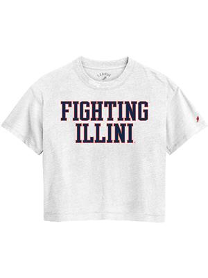 Image of ILLINOIS FIGHTING ILLINI WOMENS T-SHIRT -  white