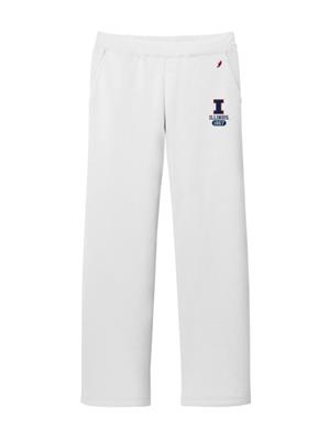 Image of ILLINOIS BLOCK I 1867 REVERSE FLEECE PANT -  white