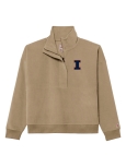 Image of Illinois Block I Womens 1/4 Zip Sweatshirt