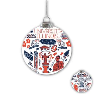 Image of Illinois Julia Gash Glass Ornament