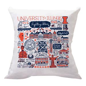 Image of Illinois Julia Gash Pillow