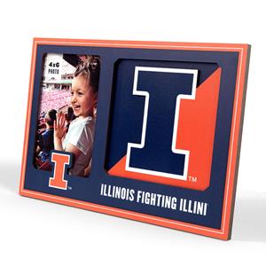 Illinois Fighting Illini 3D Logo Picture Frame 4X6 Photo - main view