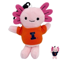 Image of Illinois Block I Axolotl Keychain