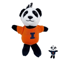 Image of Illinois Block I Panda Keychain