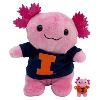 Image of Illinois Block I Axolotl Stubby Plush