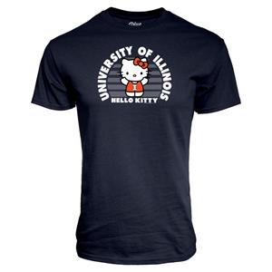 Image of ILLINOIS HELLO KITTY SHINE A LIGHT RINGSPUN T-SHIRT -  navy