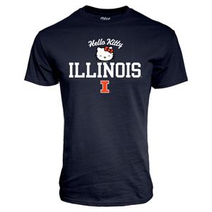 Image of ILLINOIS HELLO KITTY TOP MOUSER RINGSPUN T-SHIRT - navy (SKU: 159740134000052) Image of ILLINOIS HELLO KITTY TOP MOUSER RINGSPUN T-SHIRT - navy