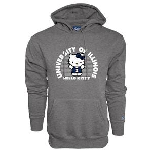 Image of ILLINOIS HELLO KITTY SHINE A LIGHT HOODIE -  graphite