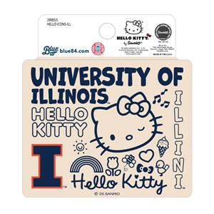 Image of Illinois Hello Kitty Hello Icons Sticker