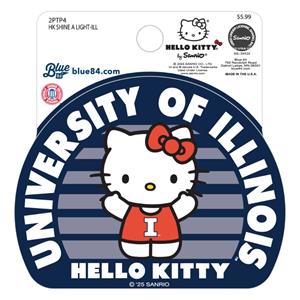 Image of Illinois Hello Kitty Shine A Light Sticker