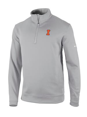 Image of ILLINOIS BLOCK I WICKHAMS HILLS 1/4 ZIP JACKET -  grey