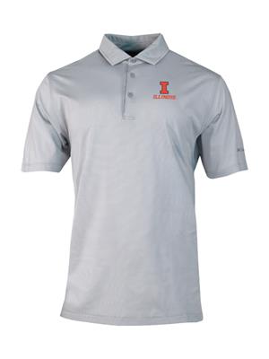 Image of ILLINOIS BLOCK I DOUBLE HIT POLO -  grey
