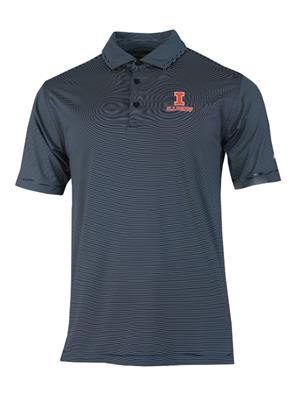 Image of ILLINOIS BLOCK I DOUBLE HIT POLO -  navy