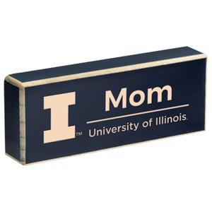 Image of Illinois Mom Wood Block Magnet