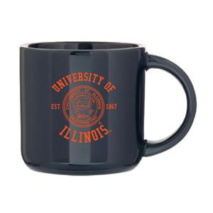 Image of ILLINOIS CIRCLE SEAL MUG - navy (SKU: 159771684000016) Image of ILLINOIS CIRCLE SEAL MUG - navy