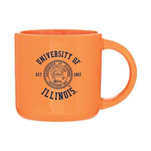 Image of ILLINOIS CIRCLE SEAL MUG - orange (SKU: 159771684000016) Image of ILLINOIS CIRCLE SEAL MUG - orange
