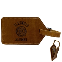 Image of Illinois Alumni Seal Leather Luggage Tag
