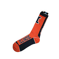 Socks Illinois Fighting Illini Block I