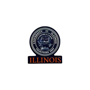 Image of Illinois Seal Recycled Wood Magnet