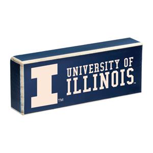 Illinois Block I Wood Block Magnet