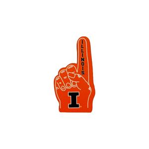 Illinois Foam Finger Recycled Wood Magnet