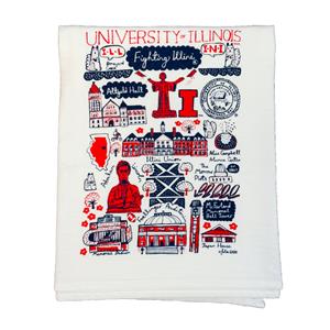 Image of Illinois Julia Gash Organic Cotton Tea Towel
