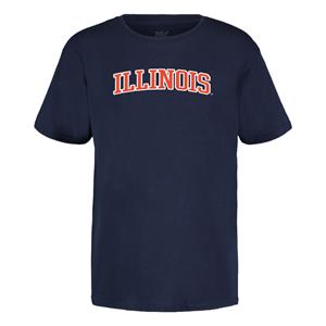 Image of ILLINOIS ARCH YOUTH T-SHIRT -  navy