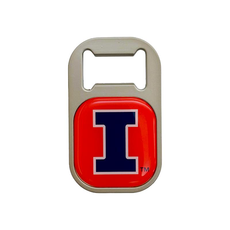 Illinois Block I Bottle Opener Magnet (SKU 159801994000024) Illinois Block I Bottle Opener Magnet - main view