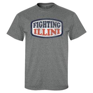 Image of ILLINOIS FIGHTING ILLINI ARCH T-SHIRT - graphite (SKU: 159804964000052) Image of ILLINOIS FIGHTING ILLINI ARCH T-SHIRT - graphite